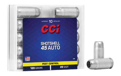 Ammunition CCI Ammunition Shotshell 45ACP CCI 45ACP #9 SHOTSHELL 10/200 • Model: Shotshell